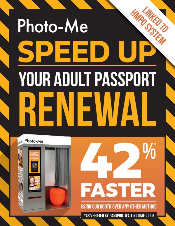Photo-Me Speed Up Your Adult Passport Renewal advert