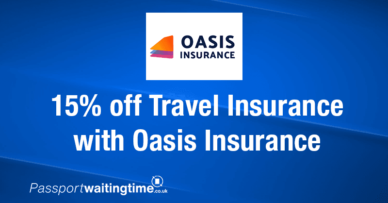 Oasis travel insurance exclusive savings for Passport Waiting Time